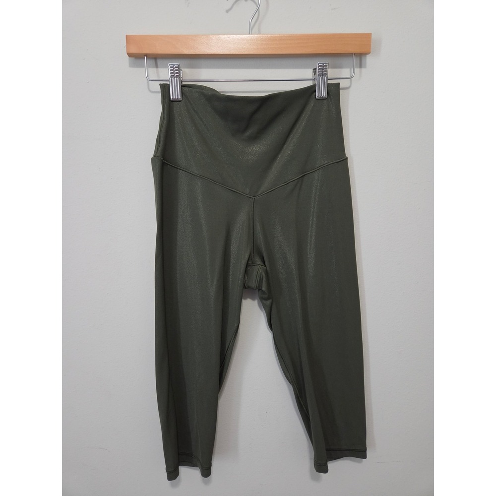 OFFLINE by Aerie Real Me High Rise Crop Leggings Olive Green Shimmer Medium